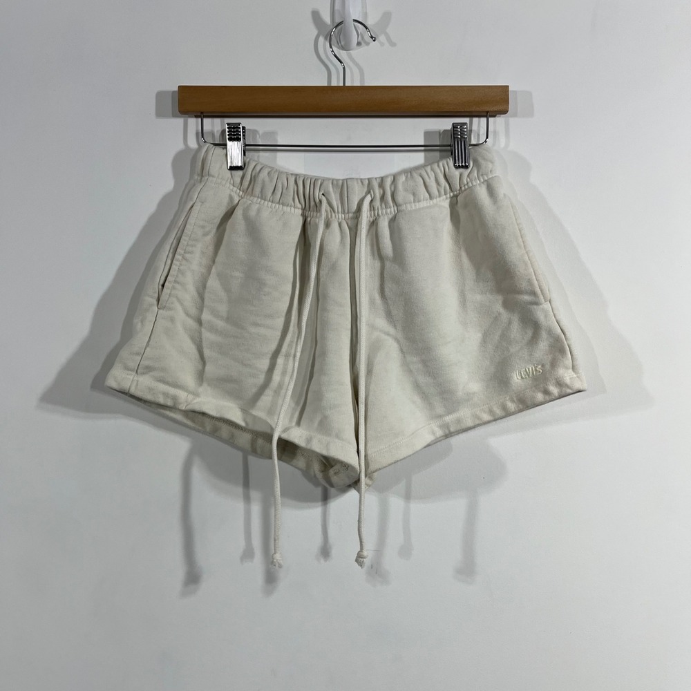 Levis Sporty Preppy Coastal Shorts Drawstring Womens Small Athleisure Beachy Gym